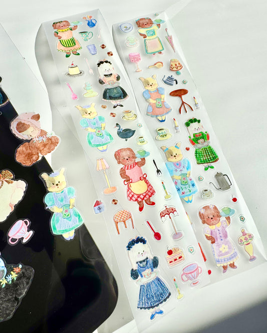 PUKAPUKA - Puppy Café | Kiss-cut | 5cm Tape | Release Paper | 5.28M