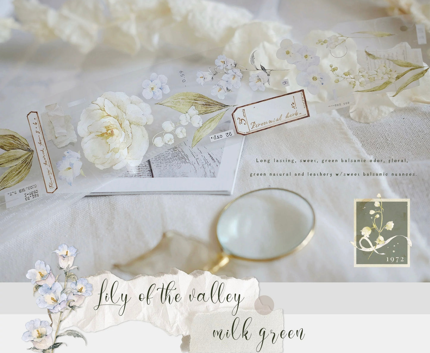 LAST CHANCE!! Freckles Tea Vol.2 - 5cm Lily of the valley | PET Tape | Release Paper