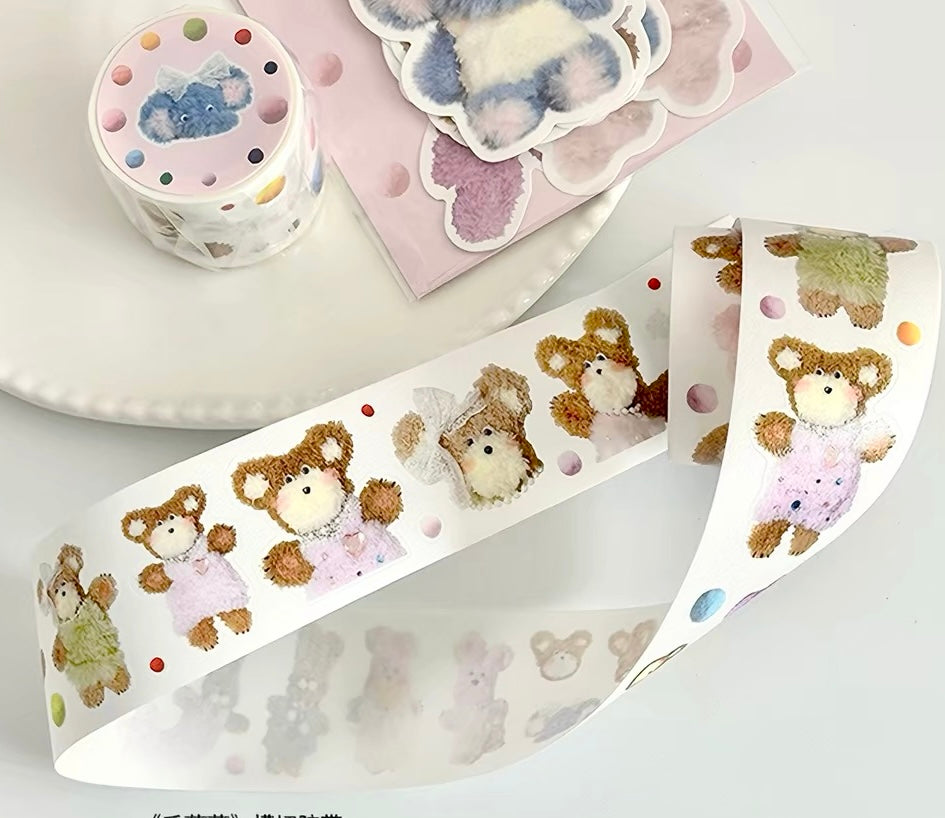 NEW! Princess Studio - Fluffy | Kiss-cut | 4cm Washi Tape | Release Paper | 5M