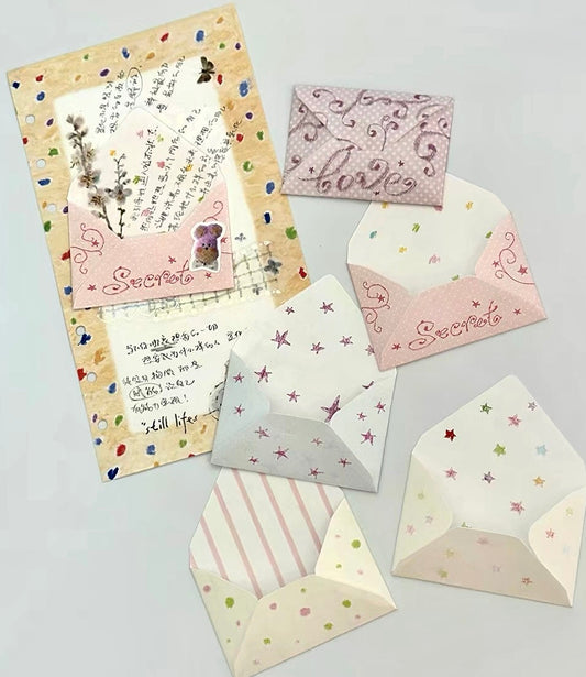 NEW! Princess Studio - Princess's Letter | 20 Sheets | Fold Line | DIY Envelope Memo | Ephemera Paper