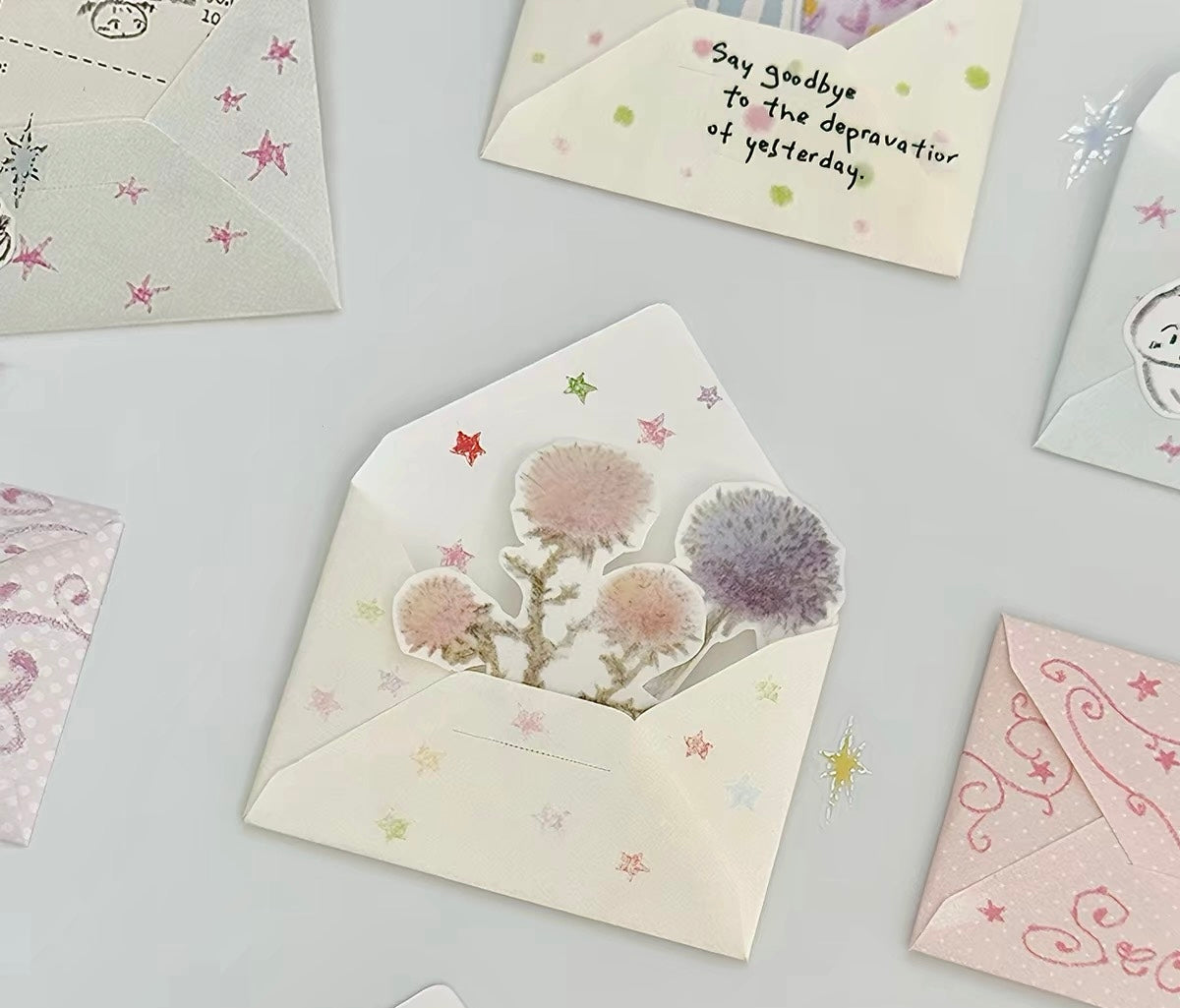 NEW! Princess Studio - Princess's Letter | 20 Sheets | Fold Line | DIY Envelope Memo | Ephemera Paper