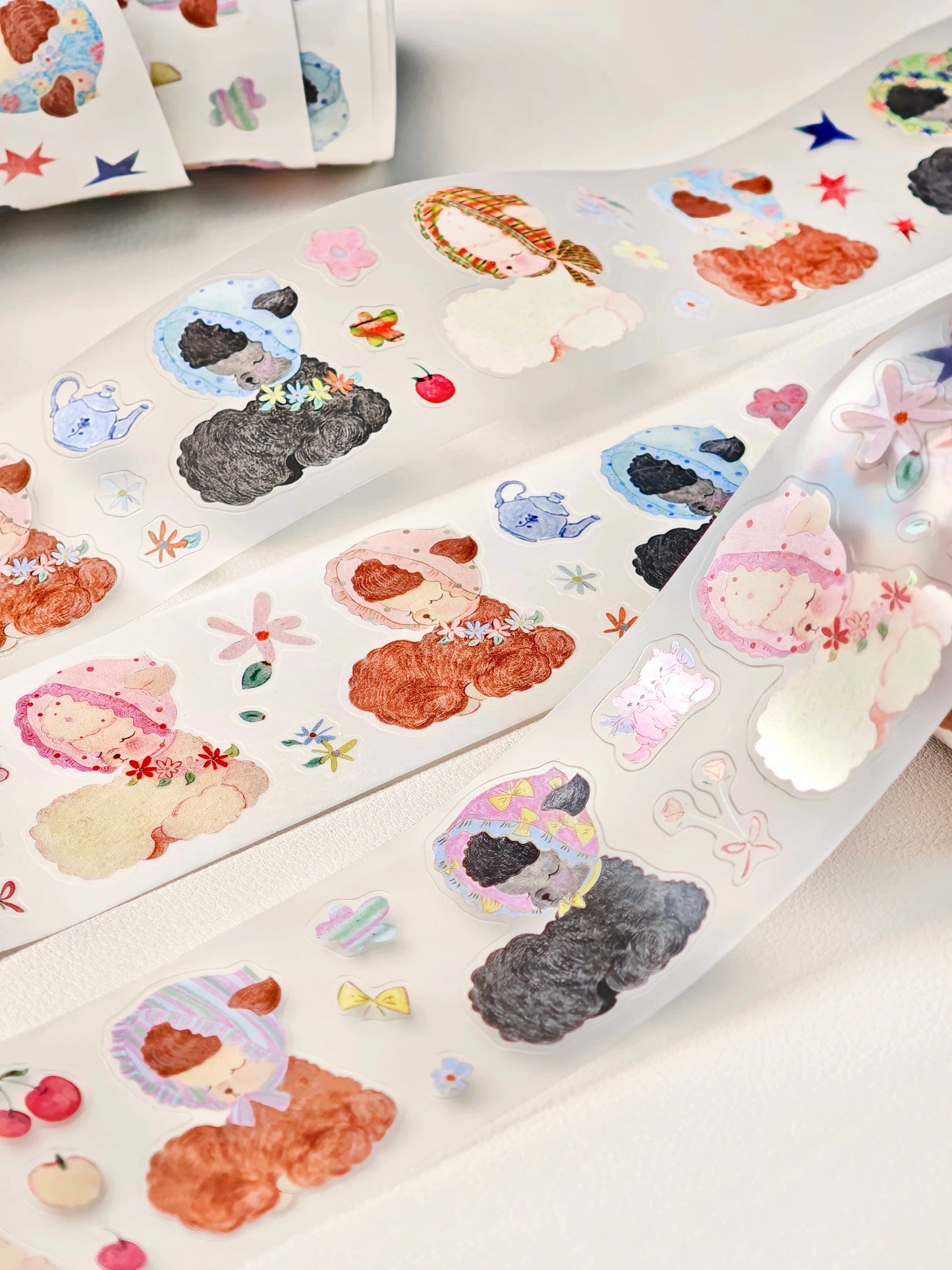 PUKAPUKA - Little Lamb's Nap | Kiss-cut | 4cm Tape | Release Paper | 5.2M