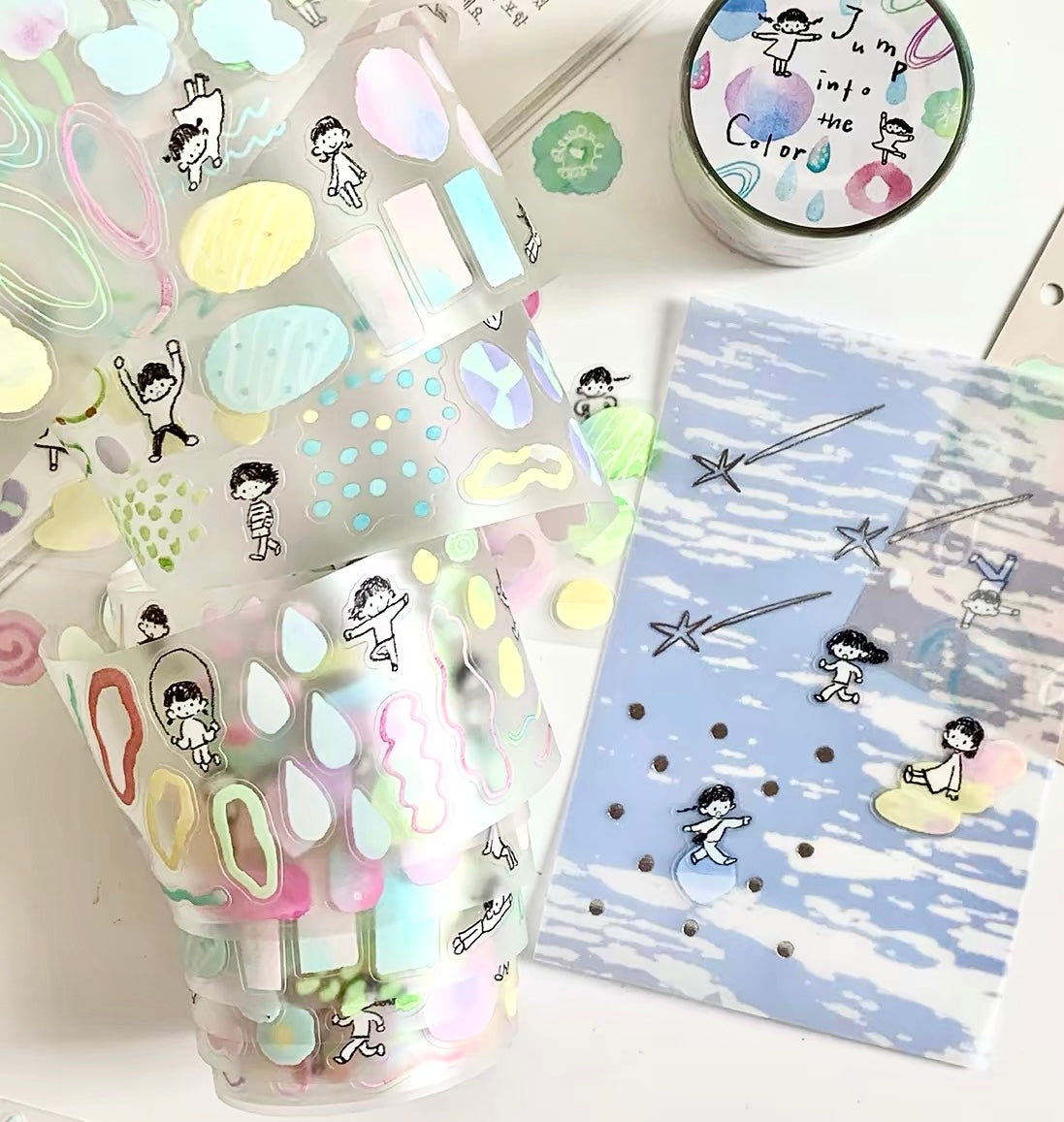 NEW! Molinta - Jump into the color | Kiss-cut | 4.5cm PET Tape | Release Paper | 5M