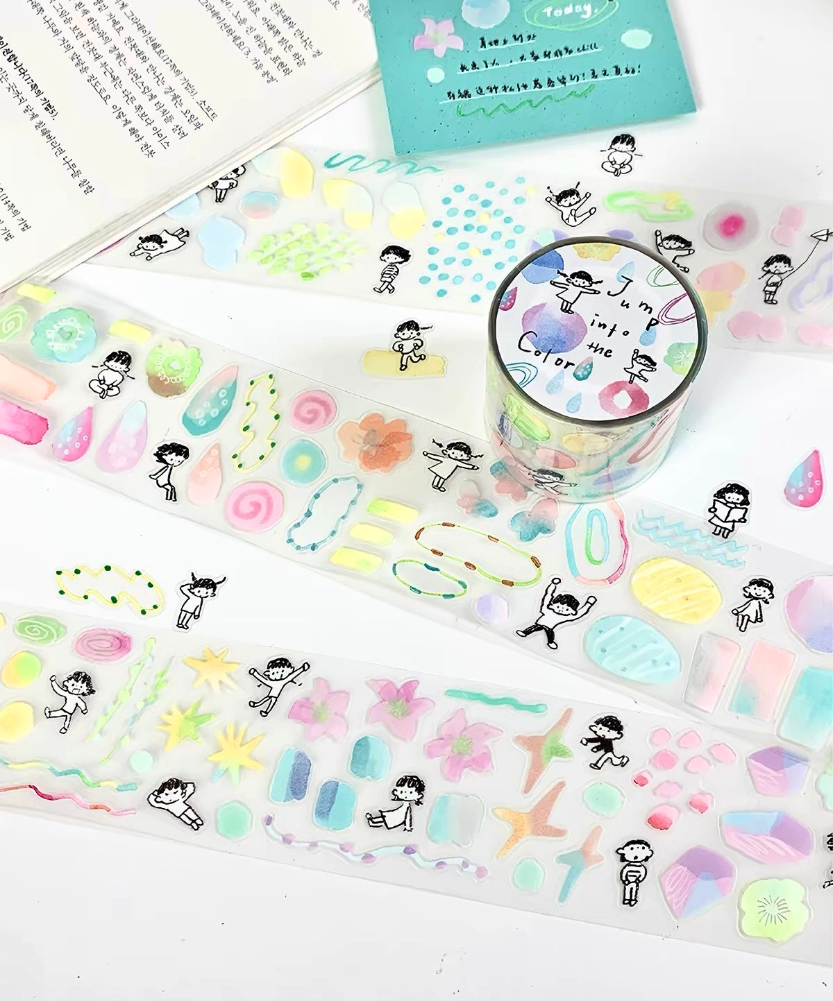 NEW! Molinta - Jump into the color | Kiss-cut | 4.5cm PET Tape | Release Paper | 5M