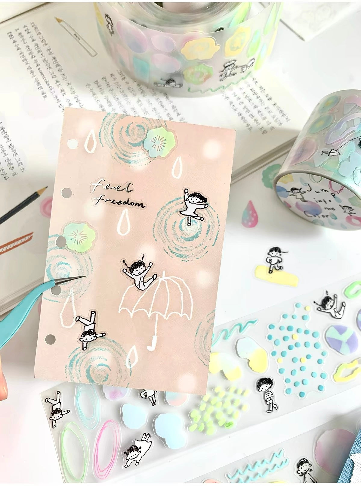 NEW! Molinta - Jump into the color | Kiss-cut | 4.5cm PET Tape | Release Paper | 5M