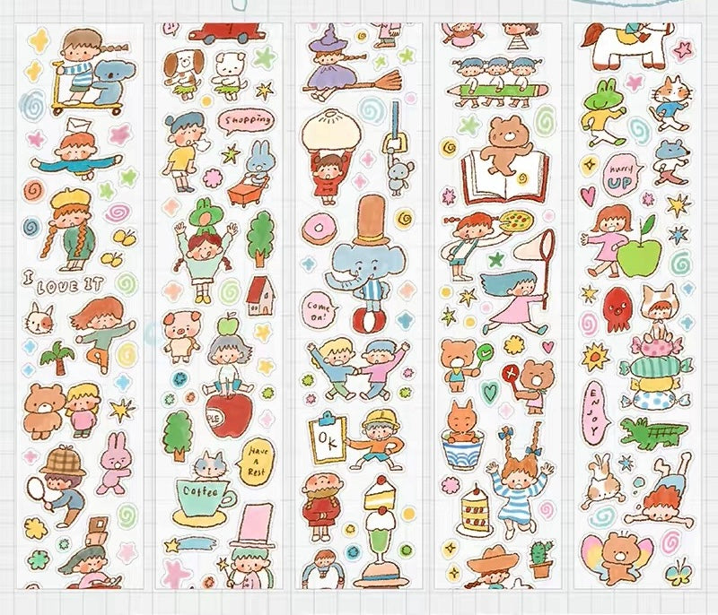NEW! Molinta - Friends on Paper | Kiss-cut | 4.5cm PET Tape | Release Paper | 5M
