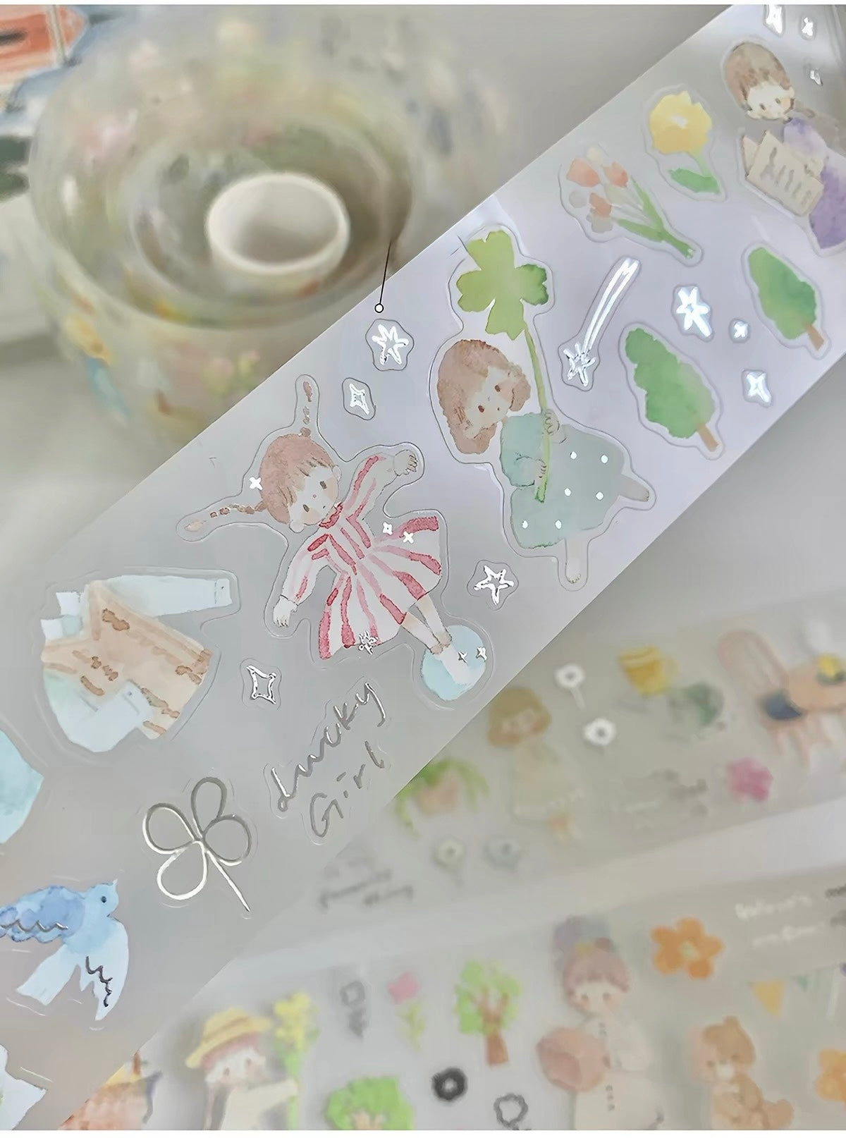 Molinta - A stroll in walkcolor hues | Kiss-cut | Silver Foil | 4.5cm PET Tape | Release Paper | 5M