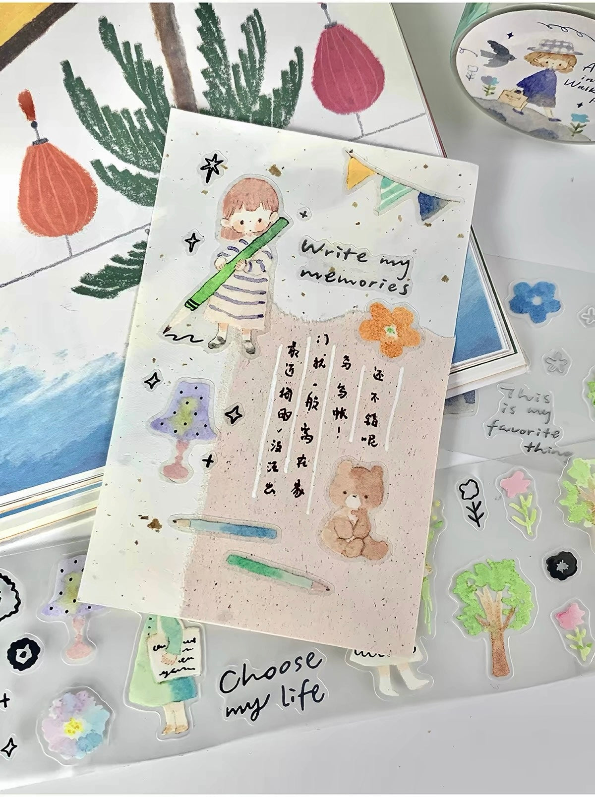 Molinta - A stroll in walkcolor hues | Kiss-cut | Silver Foil | 4.5cm PET Tape | Release Paper | 5M