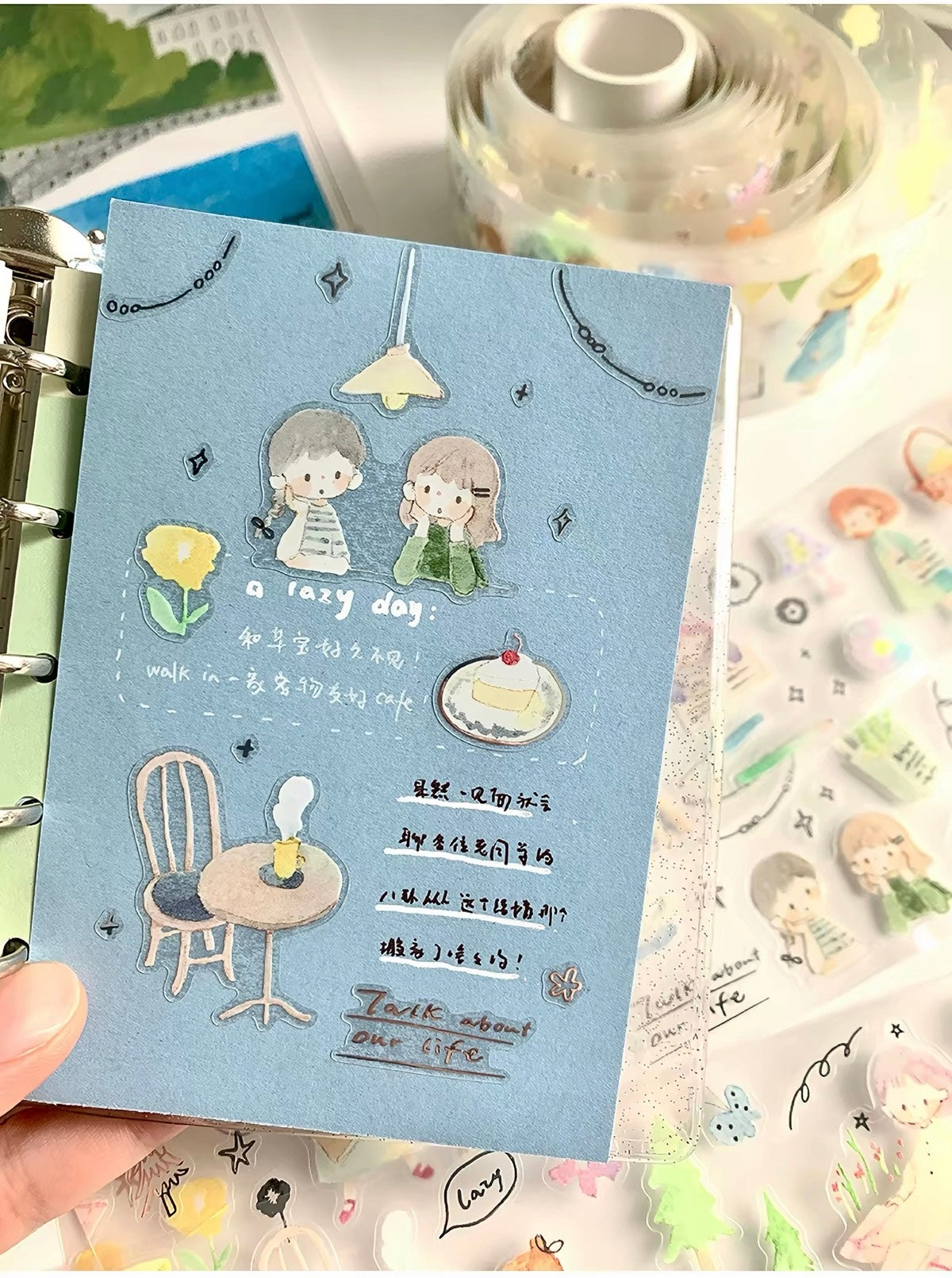 Molinta - A stroll in walkcolor hues | Kiss-cut | Silver Foil | 4.5cm PET Tape | Release Paper | 5M