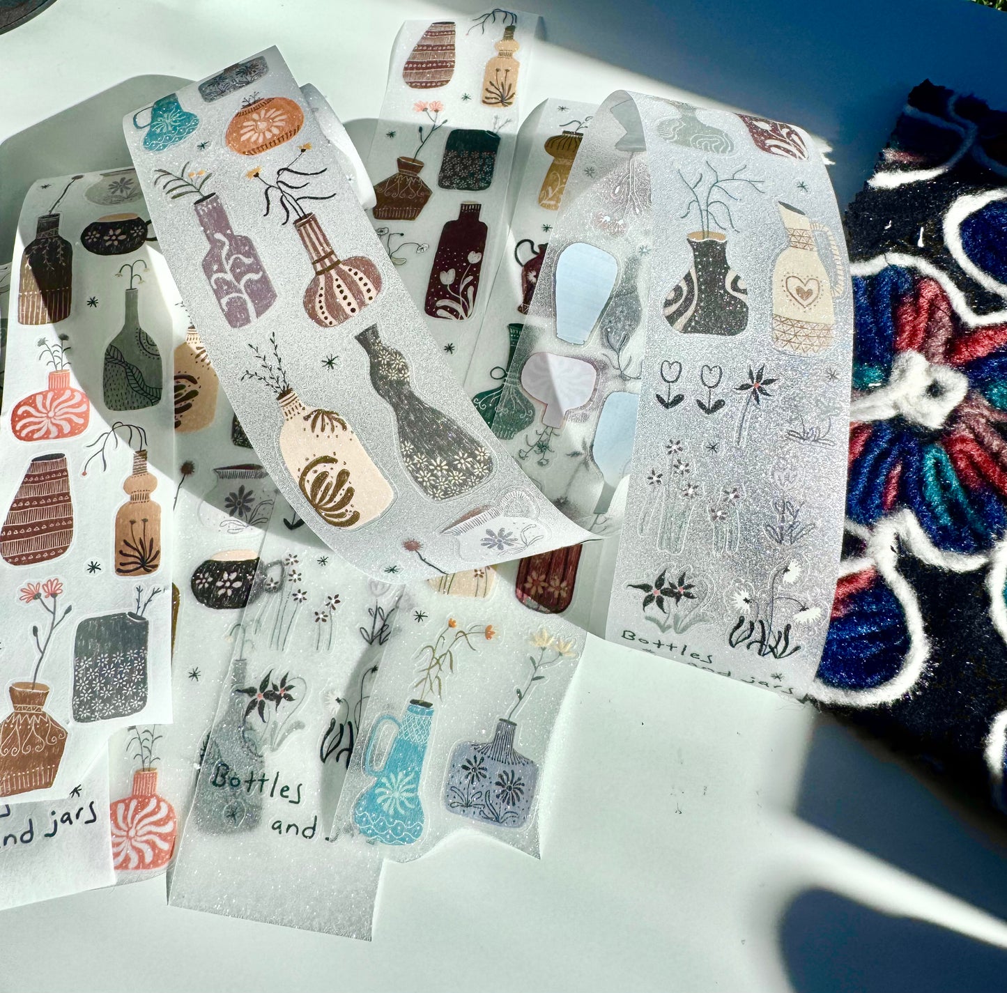 NEW! 37 Degree - Bottles and Jars | Kiss-cut | 5cm Tape | Release Paper | 5M