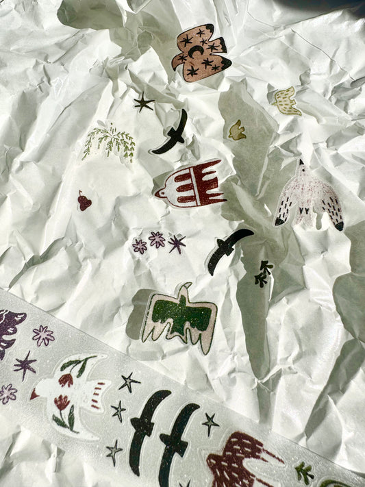 NEW! 37 Degree - Bird in Flight | Kiss-cut | 3cm Tape | Release Paper | 5M