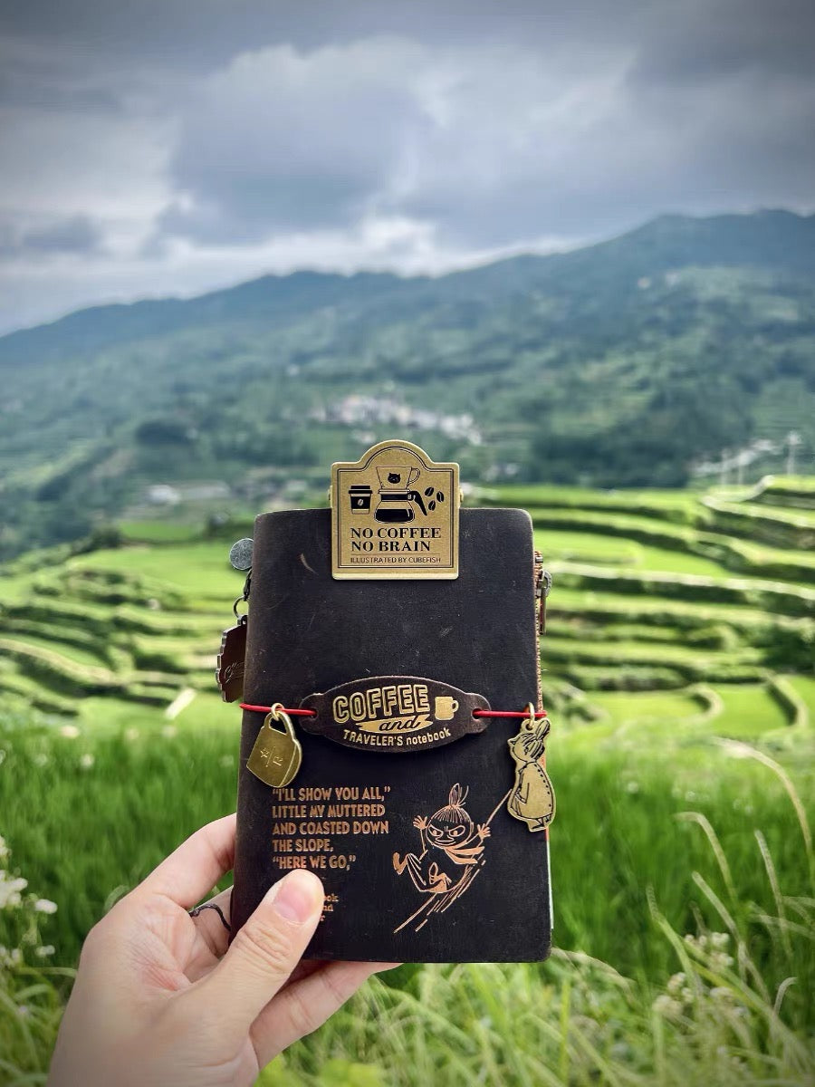 New Version! Cube Fish Coffee Brass Notebook/ TN/ Planner Clip