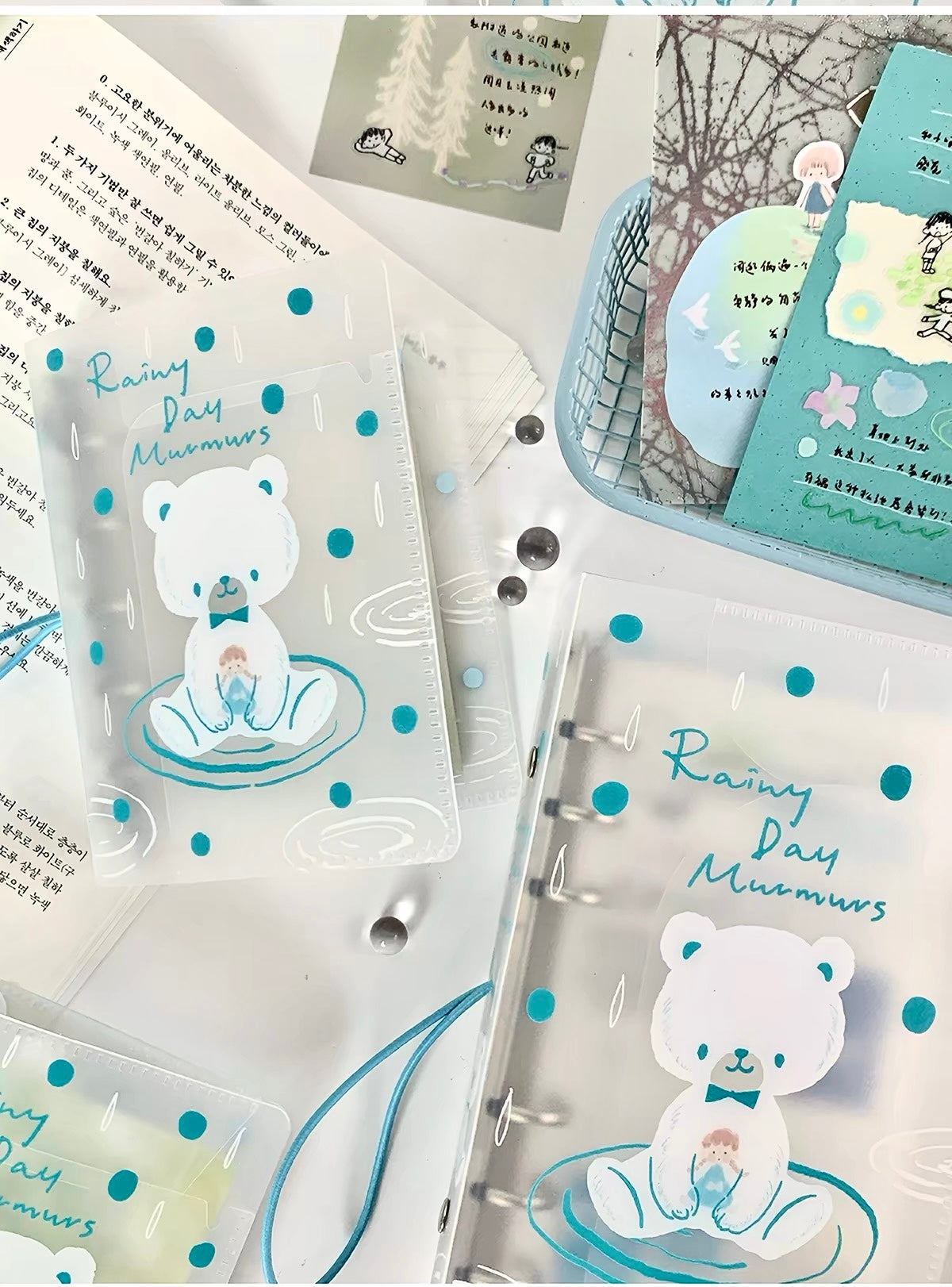 NEW! Molinta - Rainy Day Murmurs | 6-Ring Binder Cover | Cover Only | Journaling Accessories