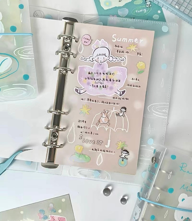 NEW! Molinta - Rainy Day Murmurs | 6-Ring Binder Cover | Cover Only | Journaling Accessories