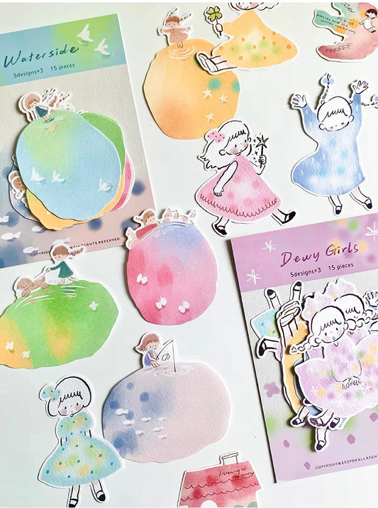 NEW! Molinta - Memo Pad | 15pcs | Shaped | Ephemera Paper