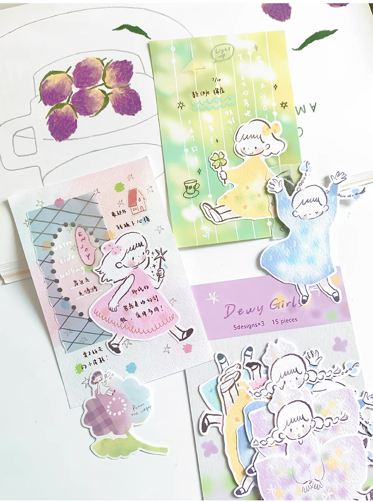 NEW! Molinta - Memo Pad | 15pcs | Shaped | Ephemera Paper