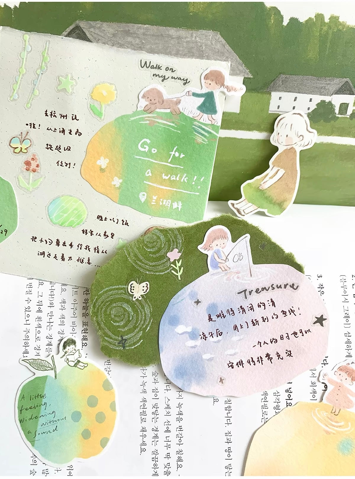 NEW! Molinta - Memo Pad | 15pcs | Shaped | Ephemera Paper