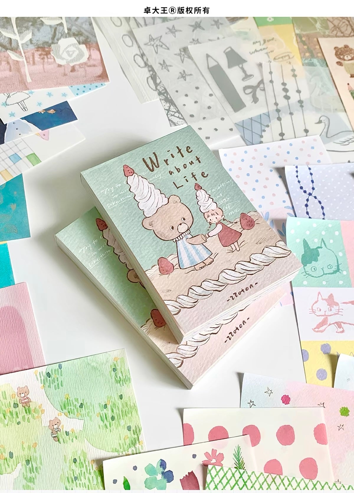 NEW! Molinta - Write about Life | Silver Foil | Specialty Paper | 90 Sheets Memo Pad | Ephemera Paper