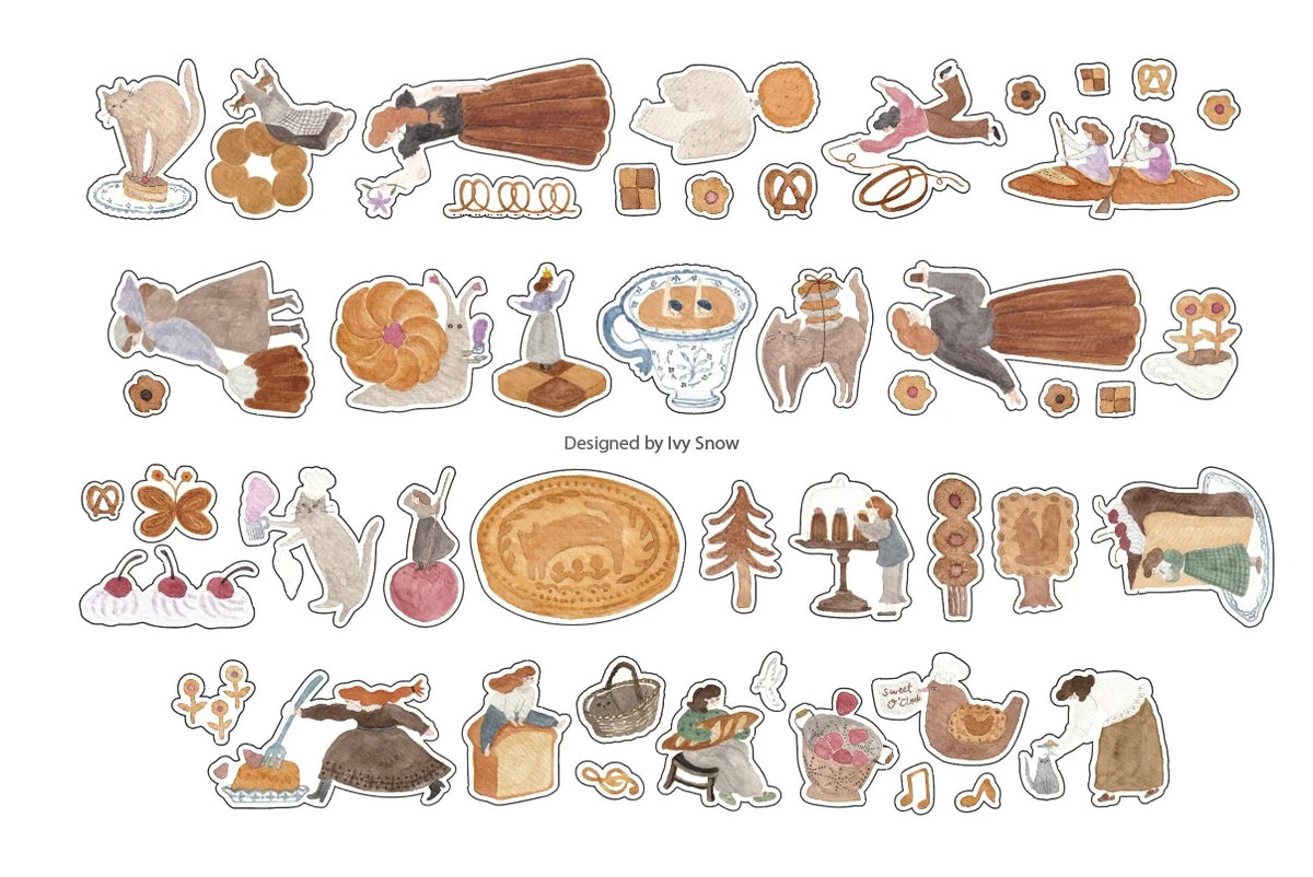 NEW! Ivy Snow - Sweet O'Clock | Kiss-cut | 4cm PET Tape | Release Paper | 10M