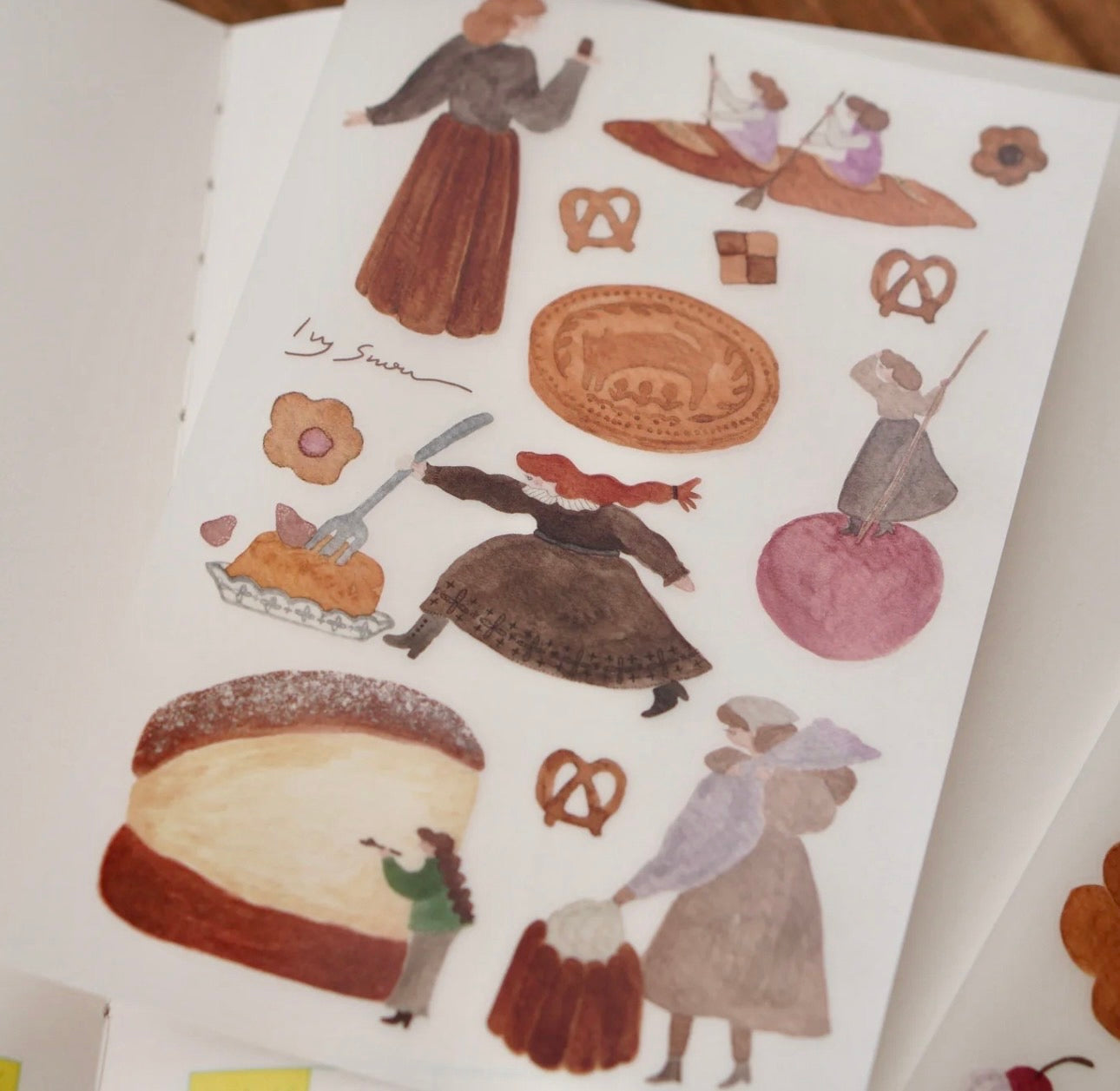 NEW! Ivy Snow - Sweet O'Clock  | 2 Sheets | Rub On Sticker