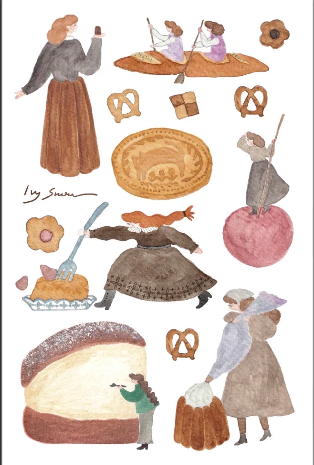 NEW! Ivy Snow - Sweet O'Clock  | 2 Sheets | Rub On Sticker