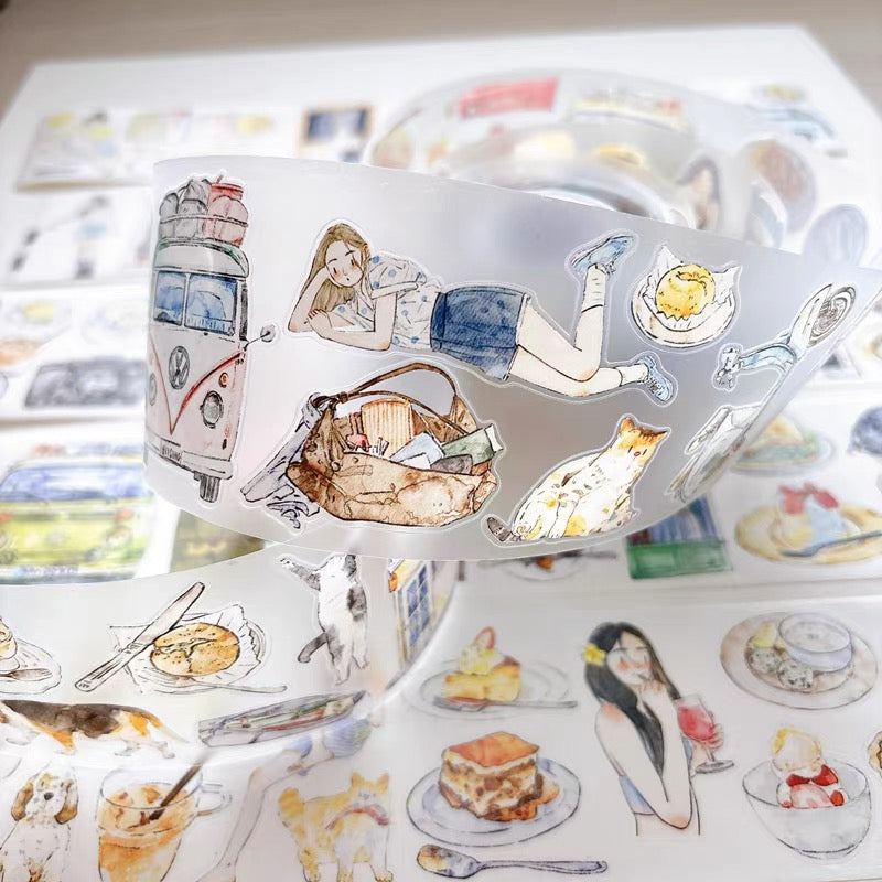 NEW! DingDing - A58 Leisure Time | Kiss-cut | 6cm Tape | Release Paper | 5M
