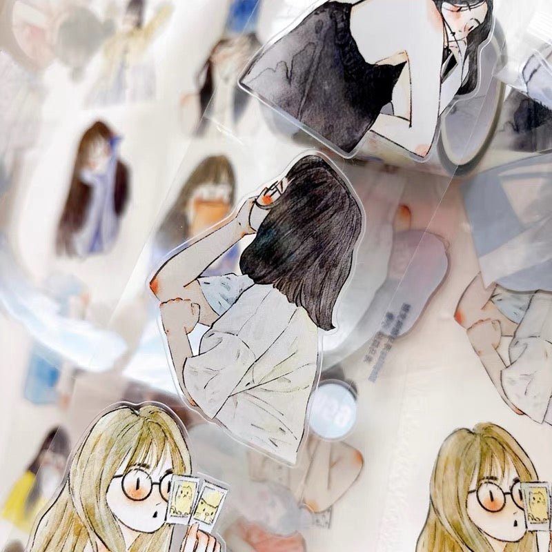 NEW! DingDing - A59 Little Figures | Kiss-cut | 5cm PET Tape | Release Paper | 5M