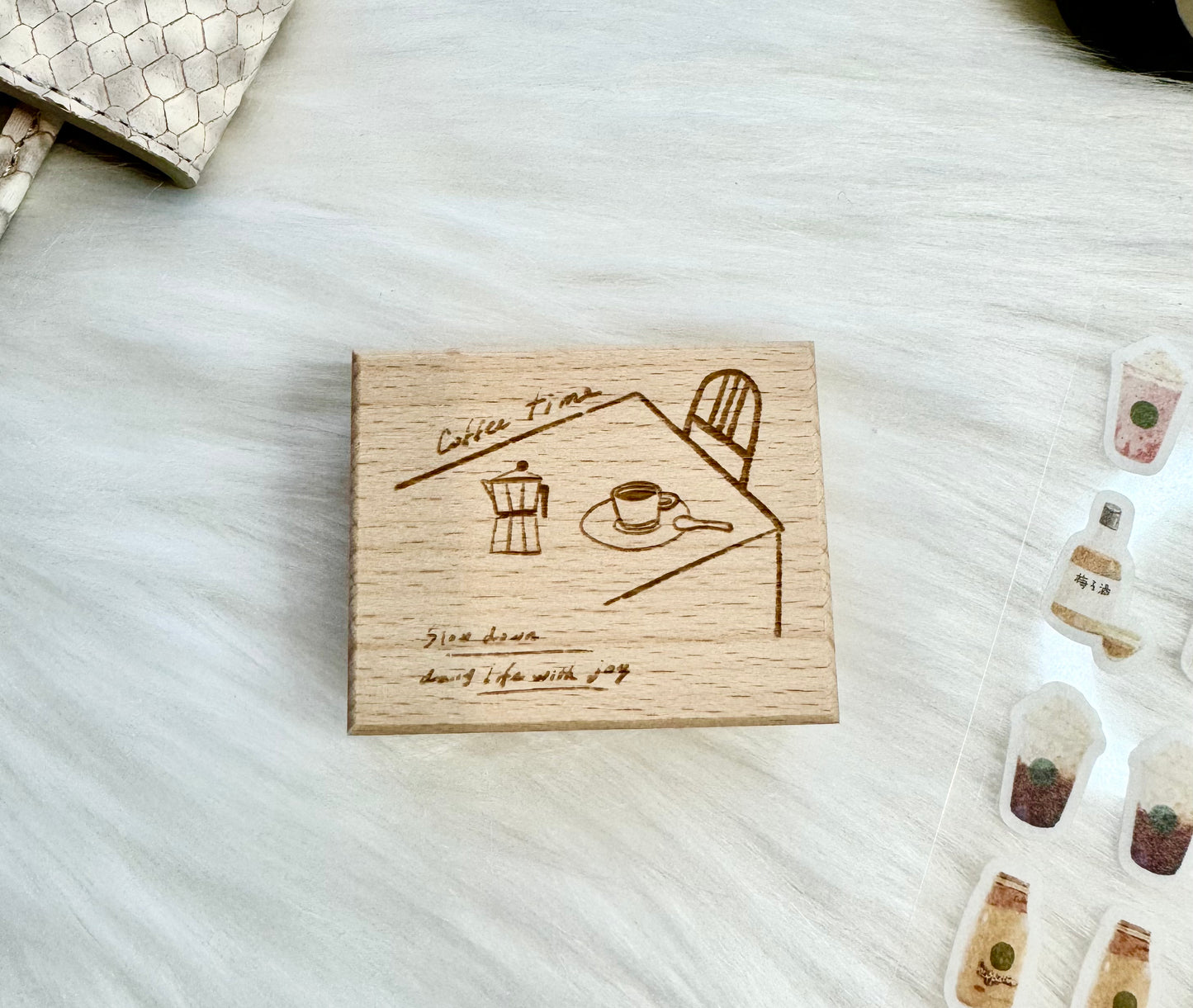 Two Raccoons X Jia - Coffee Time | Rubber Stamps