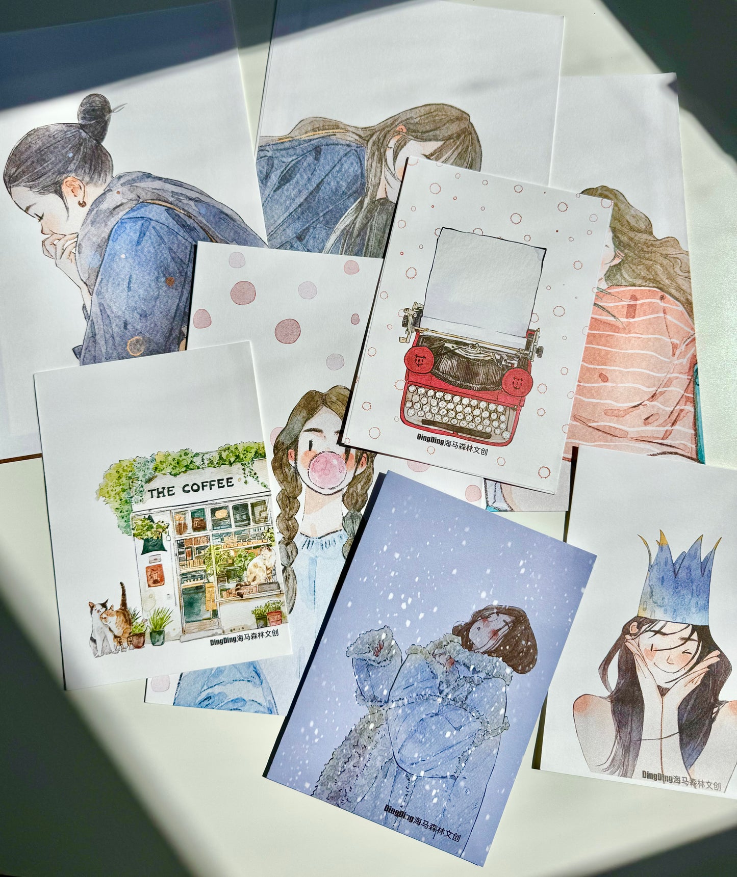 NEW! DingDing - Vol.11 Illustrated Paper Envelope | 8pcs Double-Sided Print | Envelope Only | Journaling Accessories