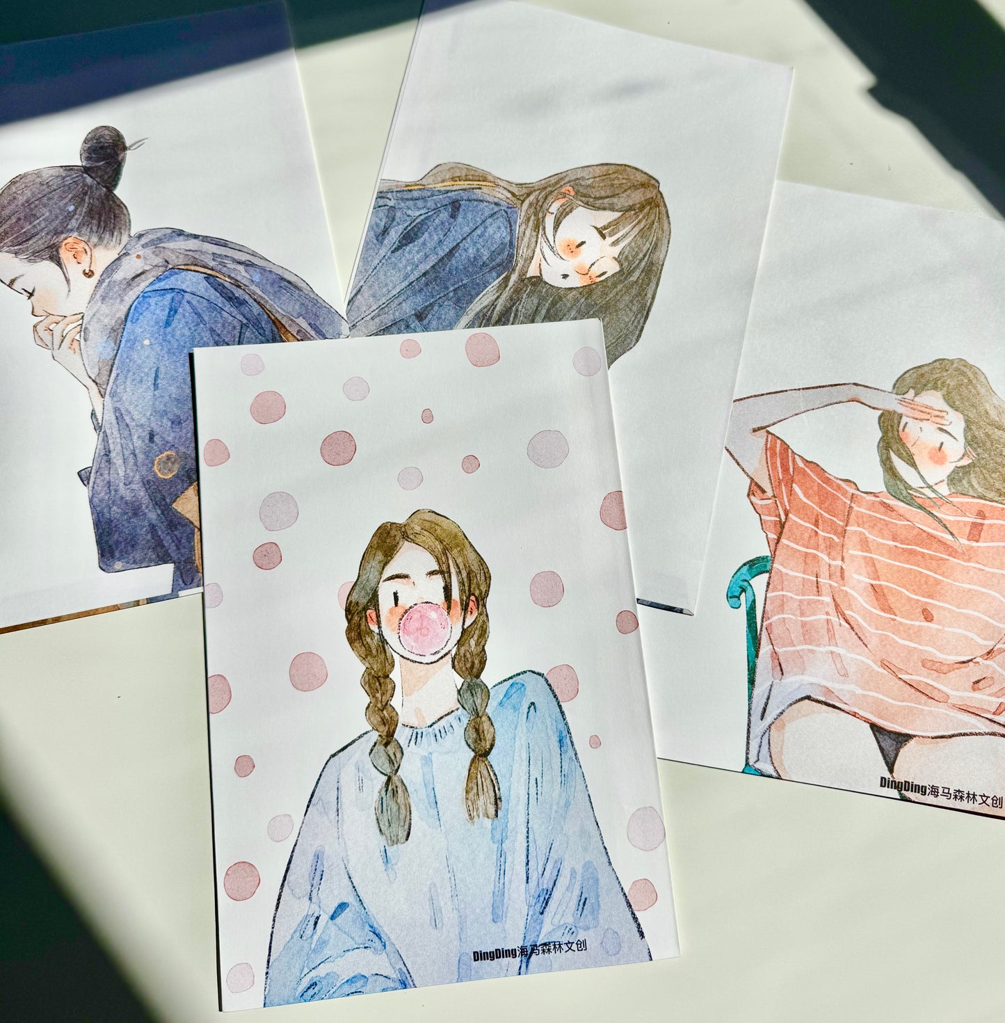 NEW! DingDing - Vol.11 Illustrated Paper Envelope | 8pcs Double-Sided Print | Envelope Only | Journaling Accessories