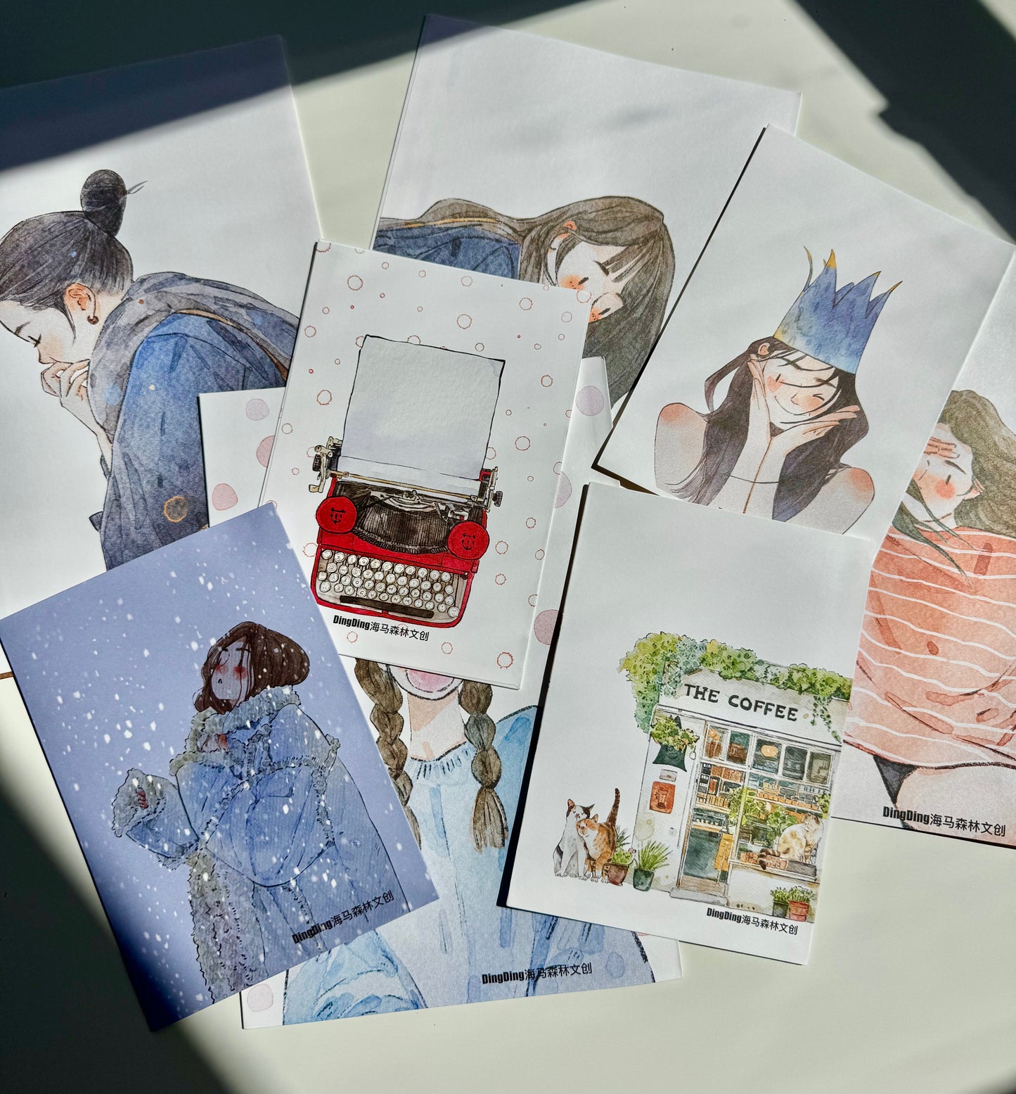 NEW! DingDing - Vol.11 Illustrated Paper Envelope | 8pcs Double-Sided Print | Envelope Only | Journaling Accessories