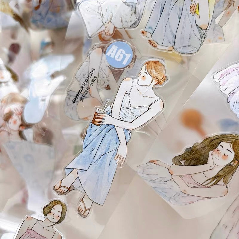 NEW! DingDing - A61 Summer Breeze  | Kiss-cut | 5cm PET Tape | Release Paper | 6M