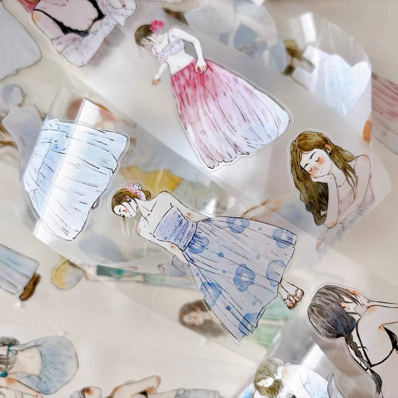 NEW! DingDing - A61 Summer Breeze  | Kiss-cut | 5cm PET Tape | Release Paper | 6M