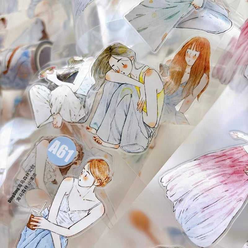 NEW! DingDing - A61 Summer Breeze  | Kiss-cut | 5cm PET Tape | Release Paper | 6M