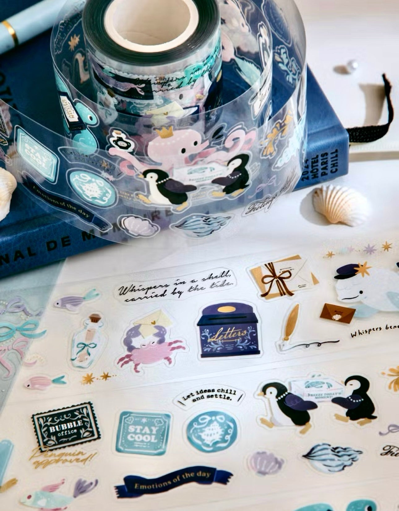 NEW! wwiinngg - Bubble Office | Kiss-cut | 4.5cm PET Tape |  Release Paper | 10M