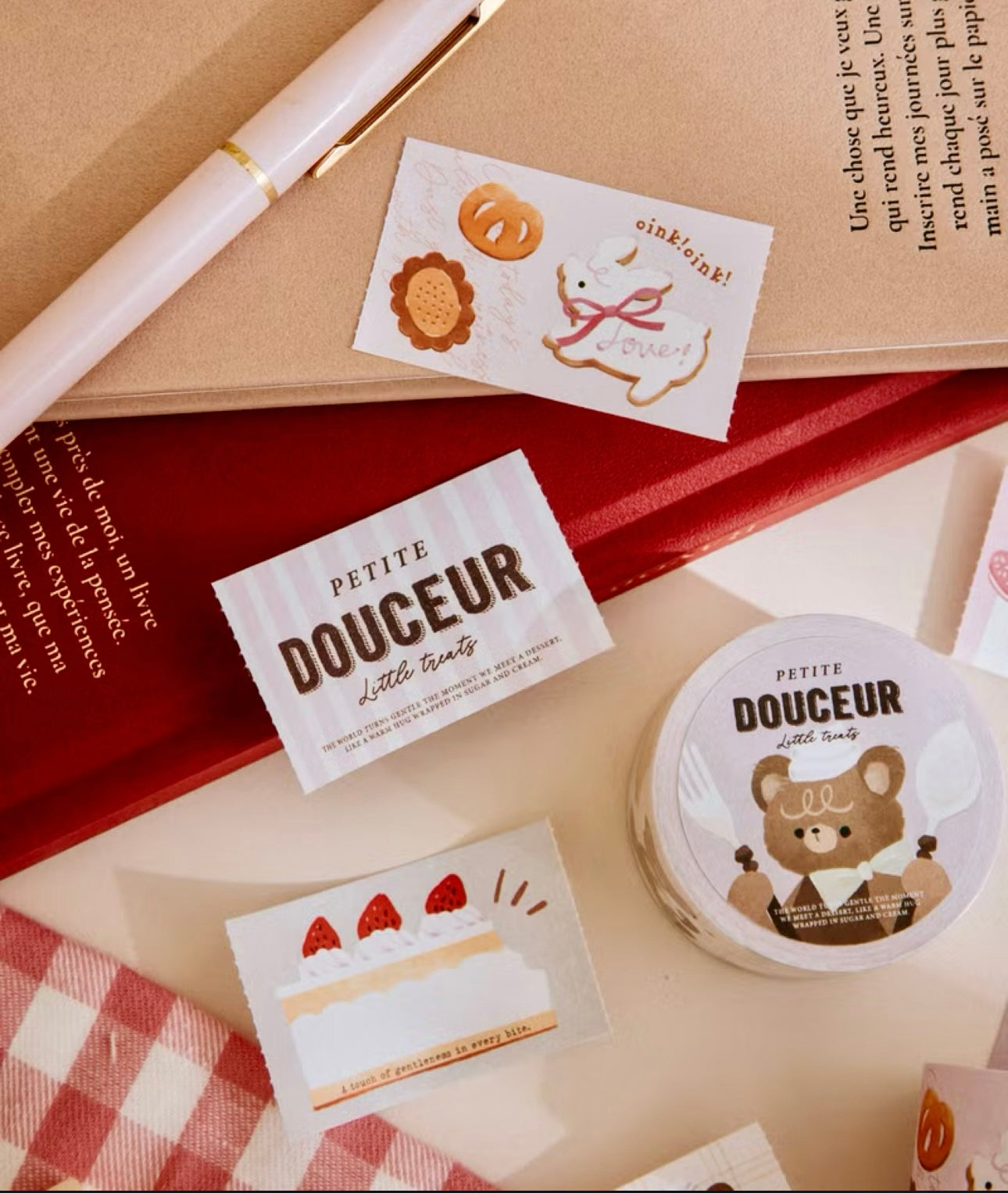 NEW! wwiinngg - Little Treats | 3cm Sticker Memo Roll | NO Release Paper | 5M