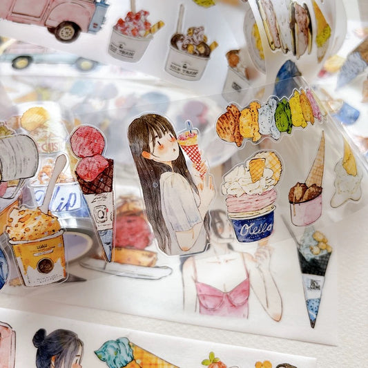NEW! DingDing - A65 Ice Cream | Kiss-cut | 6cm Tape | Release Paper | 5M
