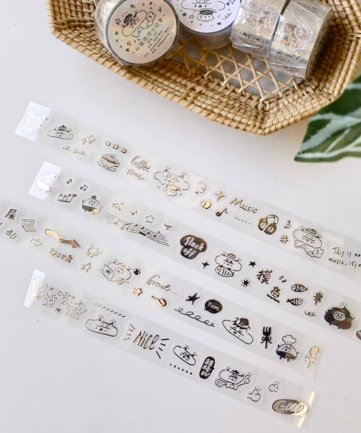 NEW! Rolling Island - Gungun's Little Days | Kiss-cut | Silver Foil | 2cm PET Tape | Release Paper | 5M