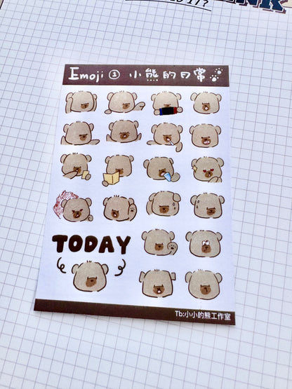 Xiao Xiao Studio - Emoji | Pocket Sticker | 1 Sheet | Washi Paper Stickers
