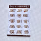 Xiao Xiao Studio - Emoji | Pocket Sticker | 1 Sheet | Washi Paper Stickers