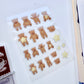 Xiao Xiao Studio - Fluffy Little Bears | Pop-up | 1 Sheet | 3D Sticker