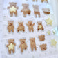 Xiao Xiao Studio - Fluffy Little Bears | Pop-up | 1 Sheet | 3D Sticker