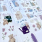 Xiao Xiao Studio - Little Bear's Garden | Kiss-cut | 5cm PET Tape | Release Paper | 5M