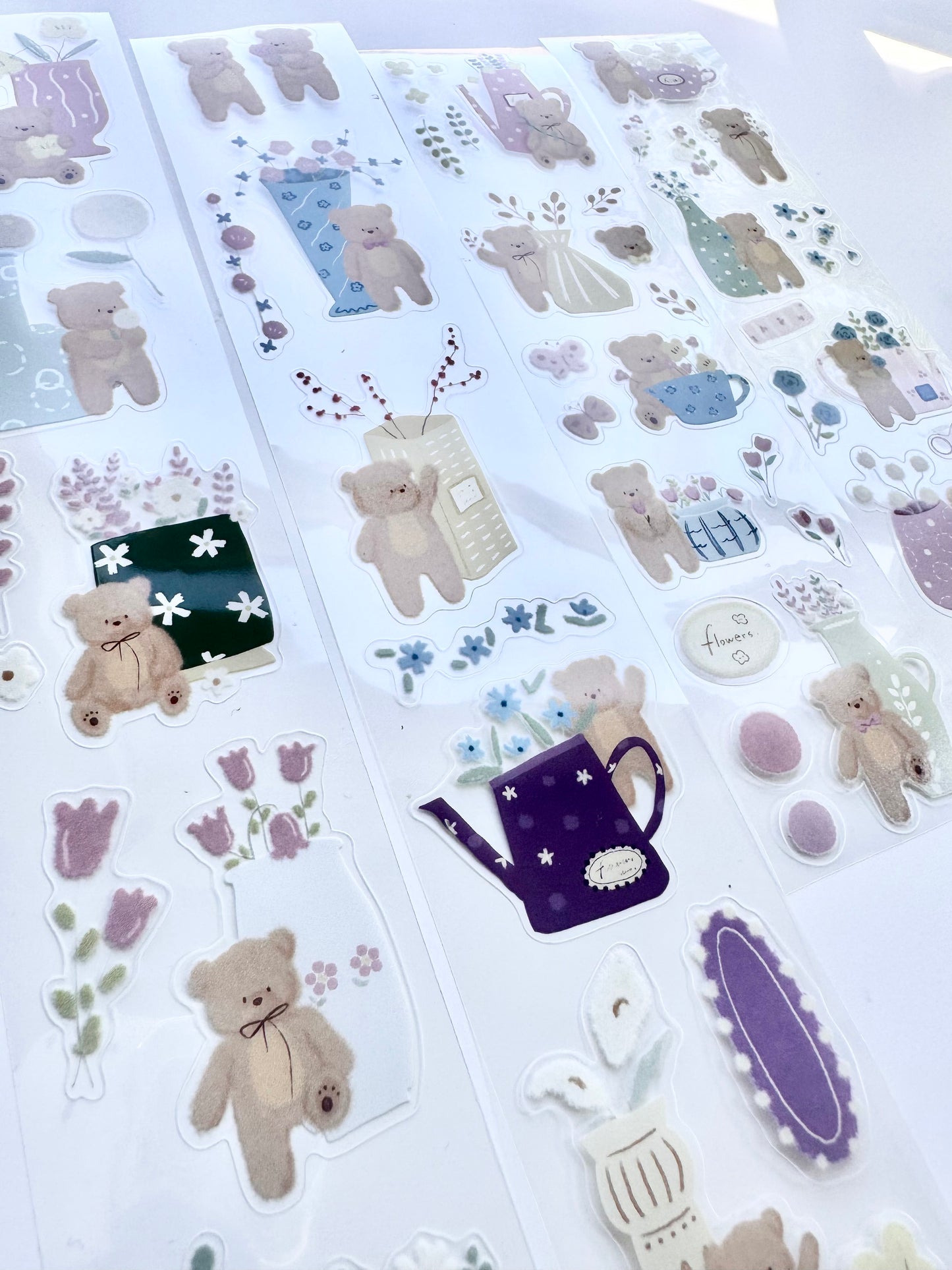 Xiao Xiao Studio - Little Bear's Garden | Kiss-cut | 5cm PET Tape | Release Paper | 5M