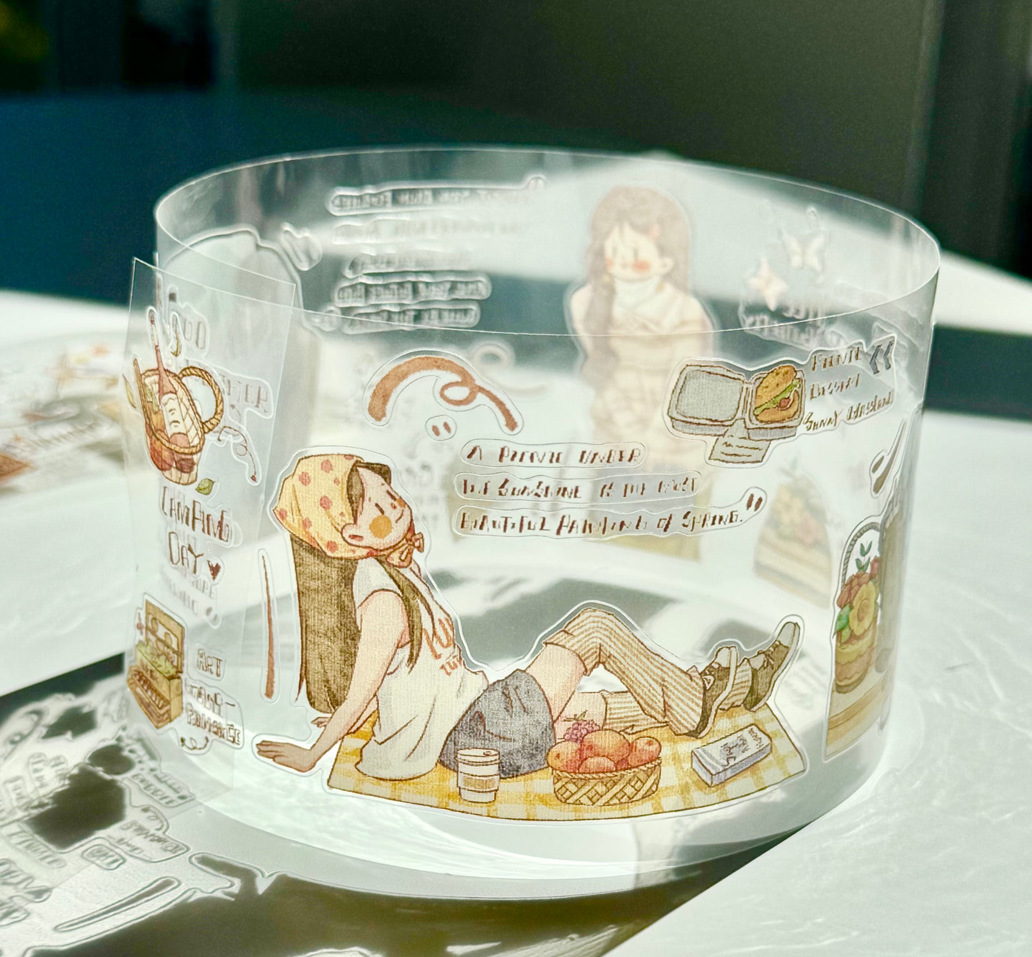 NEW! Xingxing Studio - Leisurely Days | Kiss-cut | 6.5cm PET Tape | Release Paper | 5M