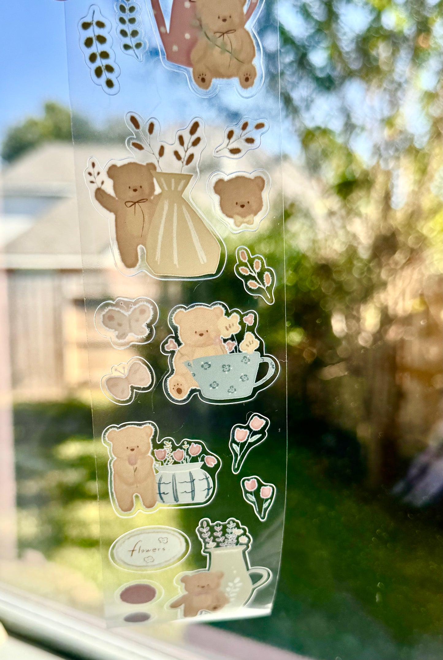 Xiao Xiao Studio - Little Bear's Garden | Kiss-cut | 5cm PET Tape | Release Paper | 5M