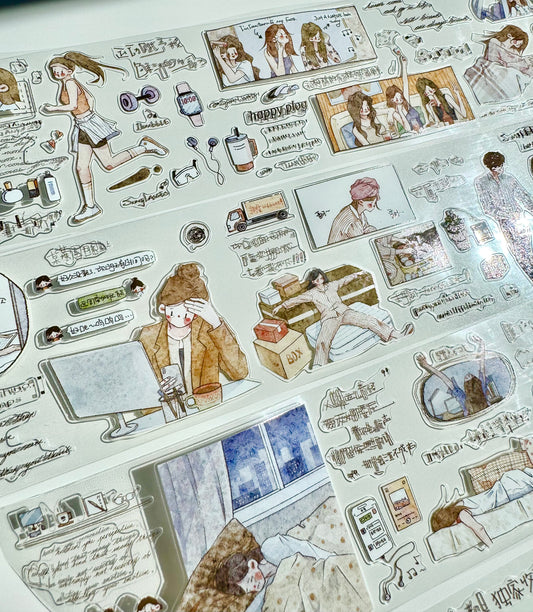 NEW! Xingxing Studio - Life in Bloom | Kiss-cut | 6.5cm PET Tape | Release Paper | 5M