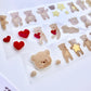 Xiao Xiao Studio - A Fluffy Teddy Bear | Kiss-cut | 4cm PET Tape | Release Paper | 5M