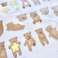 Xiao Xiao Studio - A Fluffy Teddy Bear | Kiss-cut | 4cm PET Tape | Release Paper | 5M