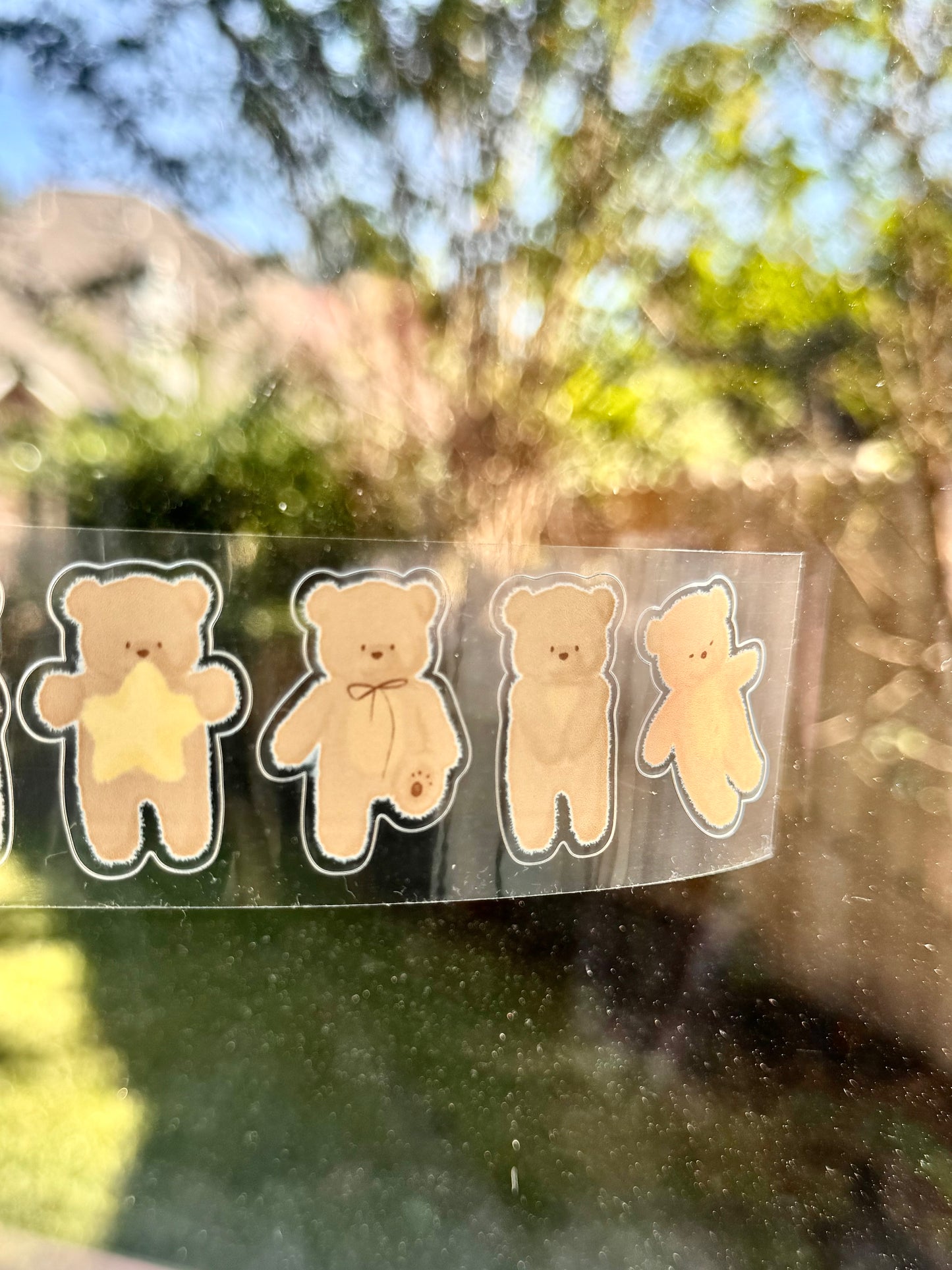 Xiao Xiao Studio - A Fluffy Teddy Bear | Kiss-cut | 4cm PET Tape | Release Paper | 5M